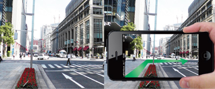 道路の案内の画像