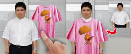 服の着せ替えの画像